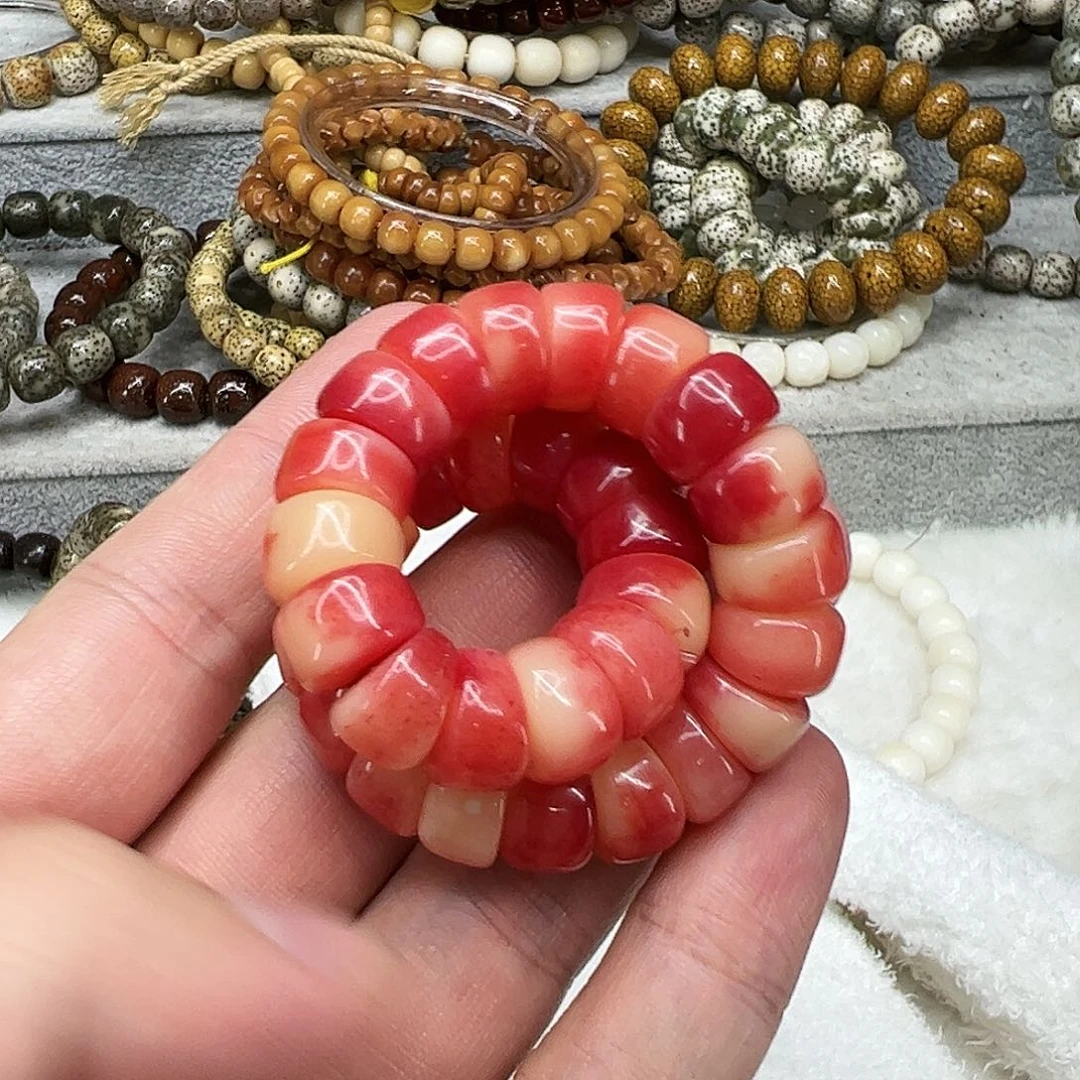 驼骨手串/手链?*客45红驼骨单圈大肠1.2有粽裂