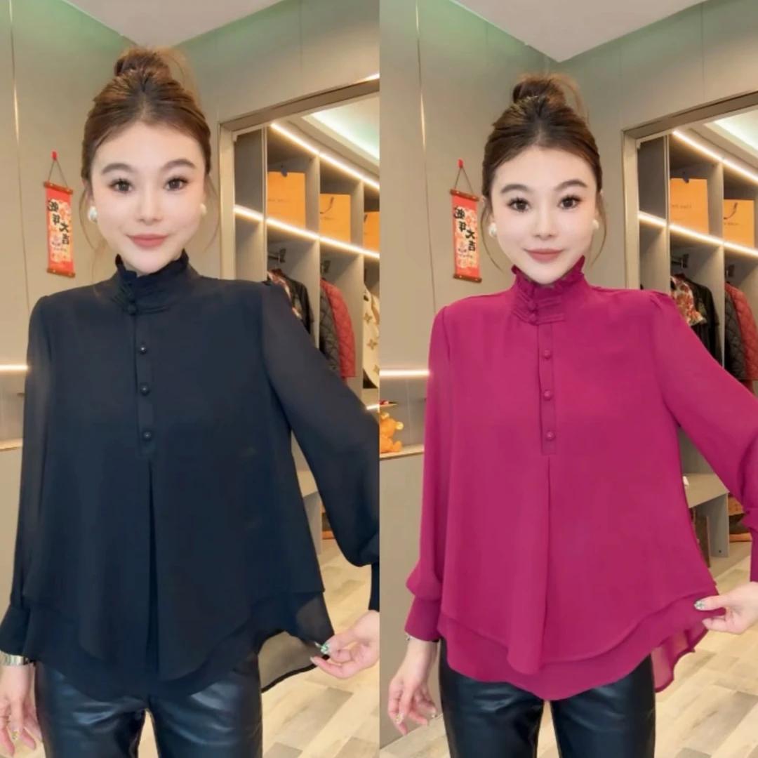 2773早秋新款时尚洋气百搭显瘦长袖衫GL