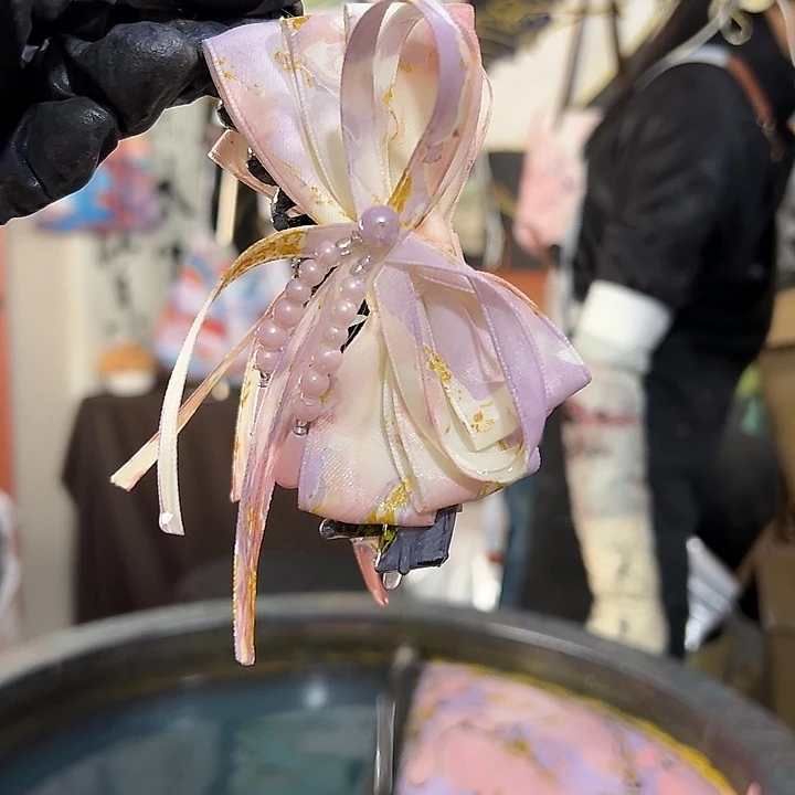 339新款香蕉夹粉紫金