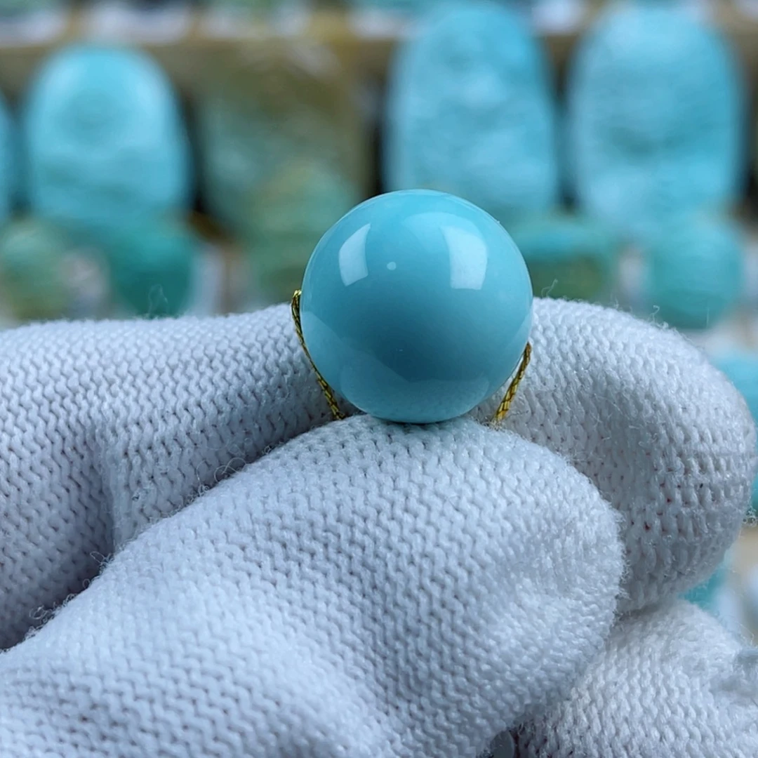 绿松石未镶嵌珠宝奇石14mm