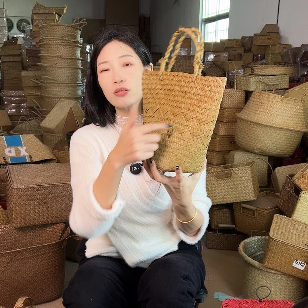 草编草编包/草编收纳盒微瑕疵