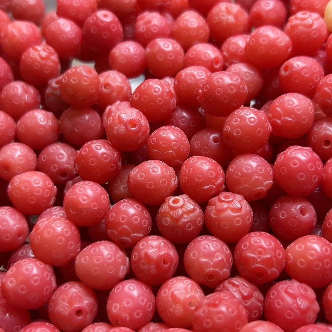 菩提根/象牙果吊坠卡13红草莓22颗