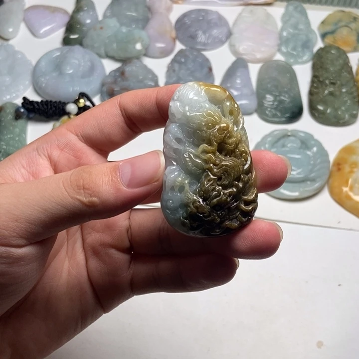 颈饰未镶嵌翡翠双头龙29