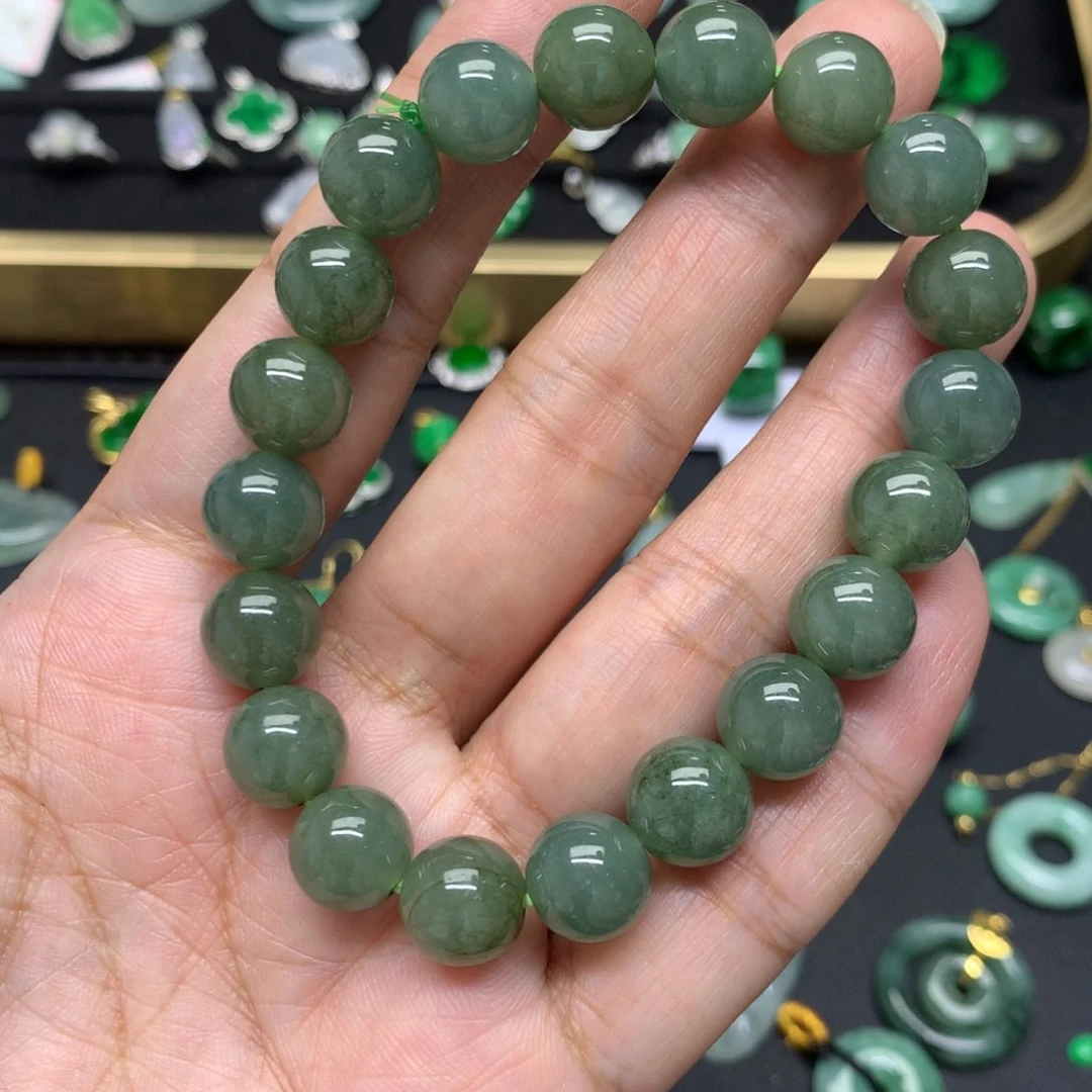 未镶嵌手串翡翠有纹裂