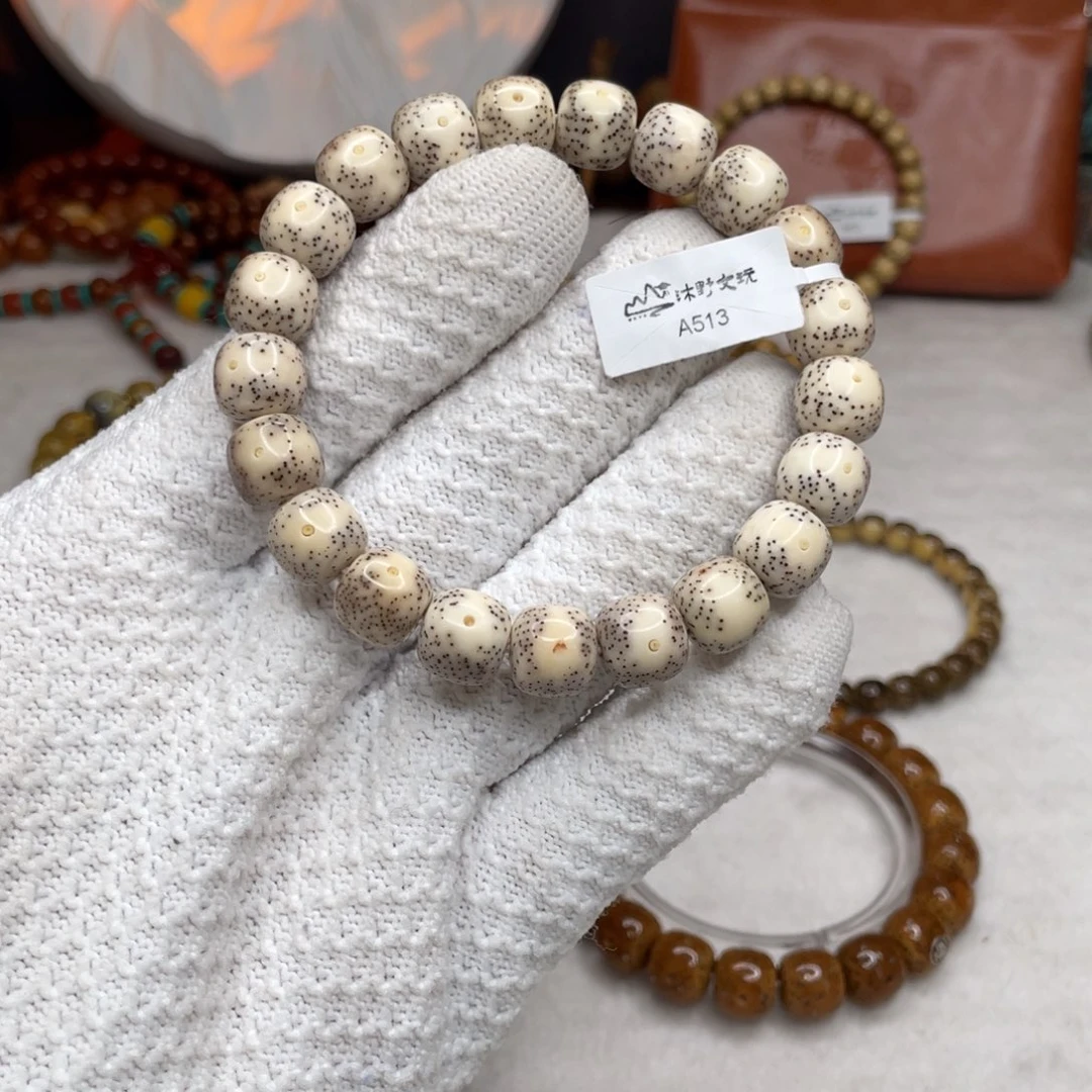 手串星月菩提11x10骨瓷白大眼睛针尖星a513
