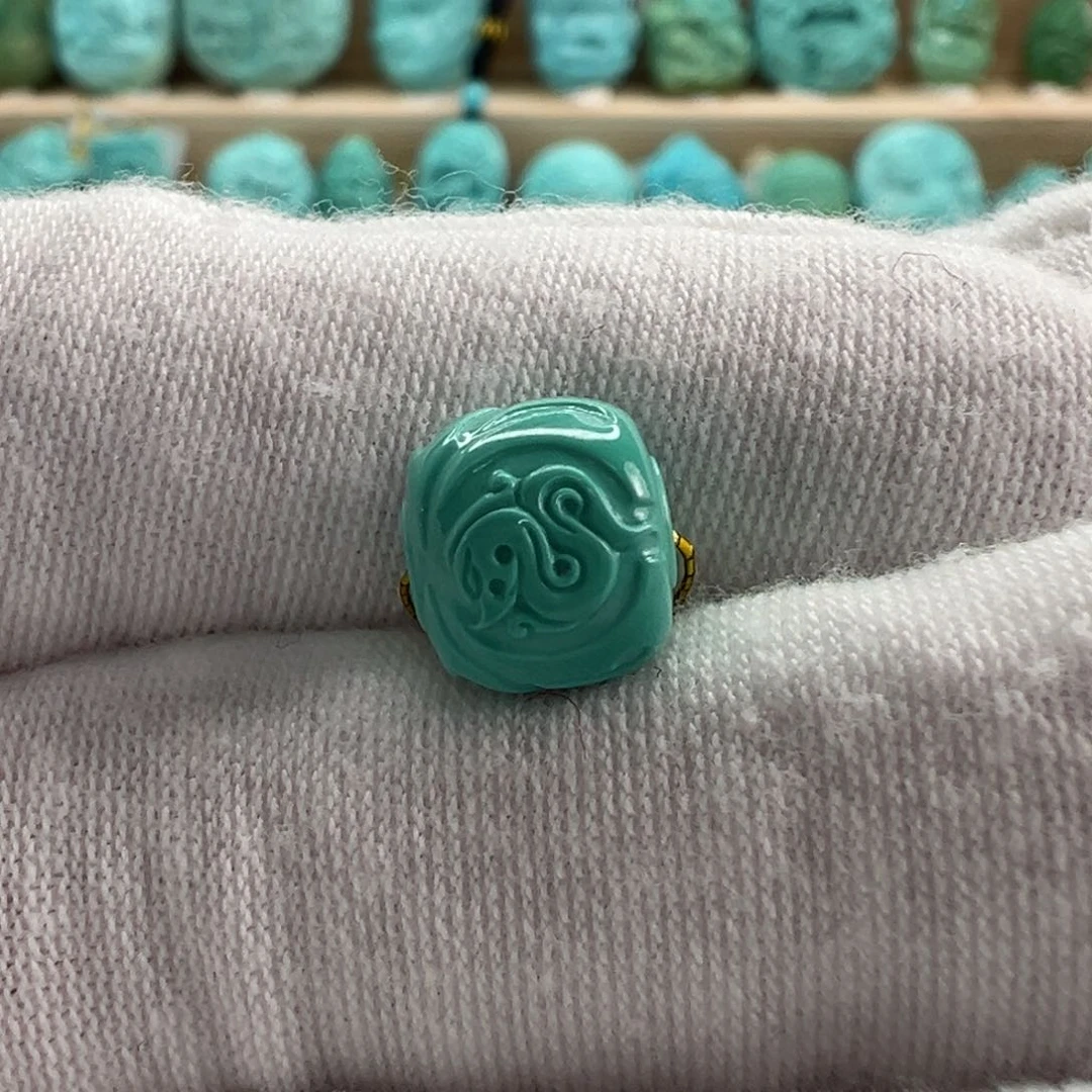 未镶嵌绿松石博古珠9x8mm雅*·
