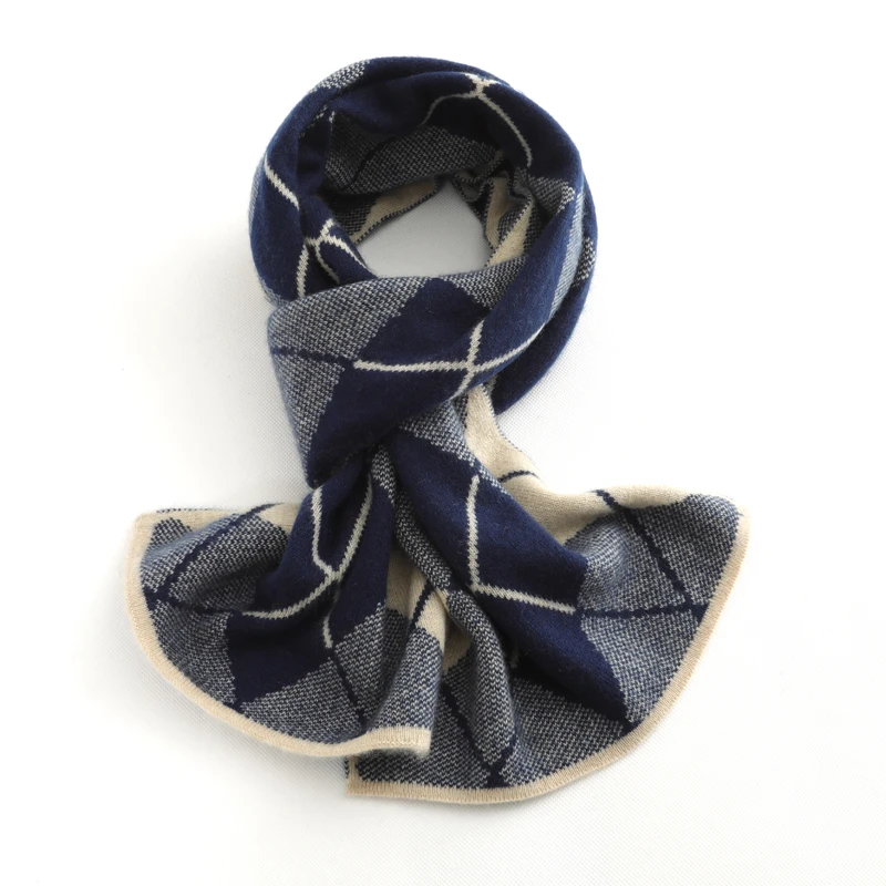 【秋冬上新】100%山羊绒男士常规款时尚百搭潮流气质简约围巾围脖