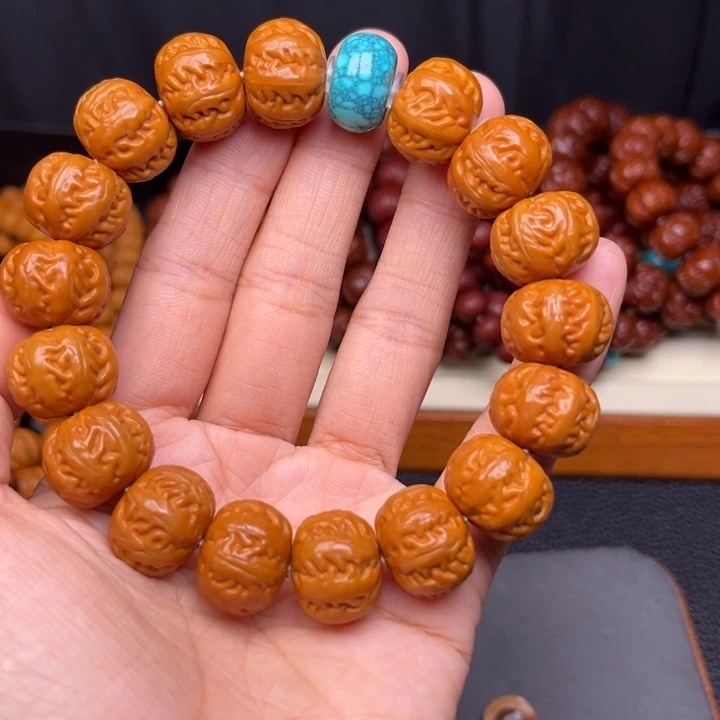 猴头核桃吊坠17新麻花串绿