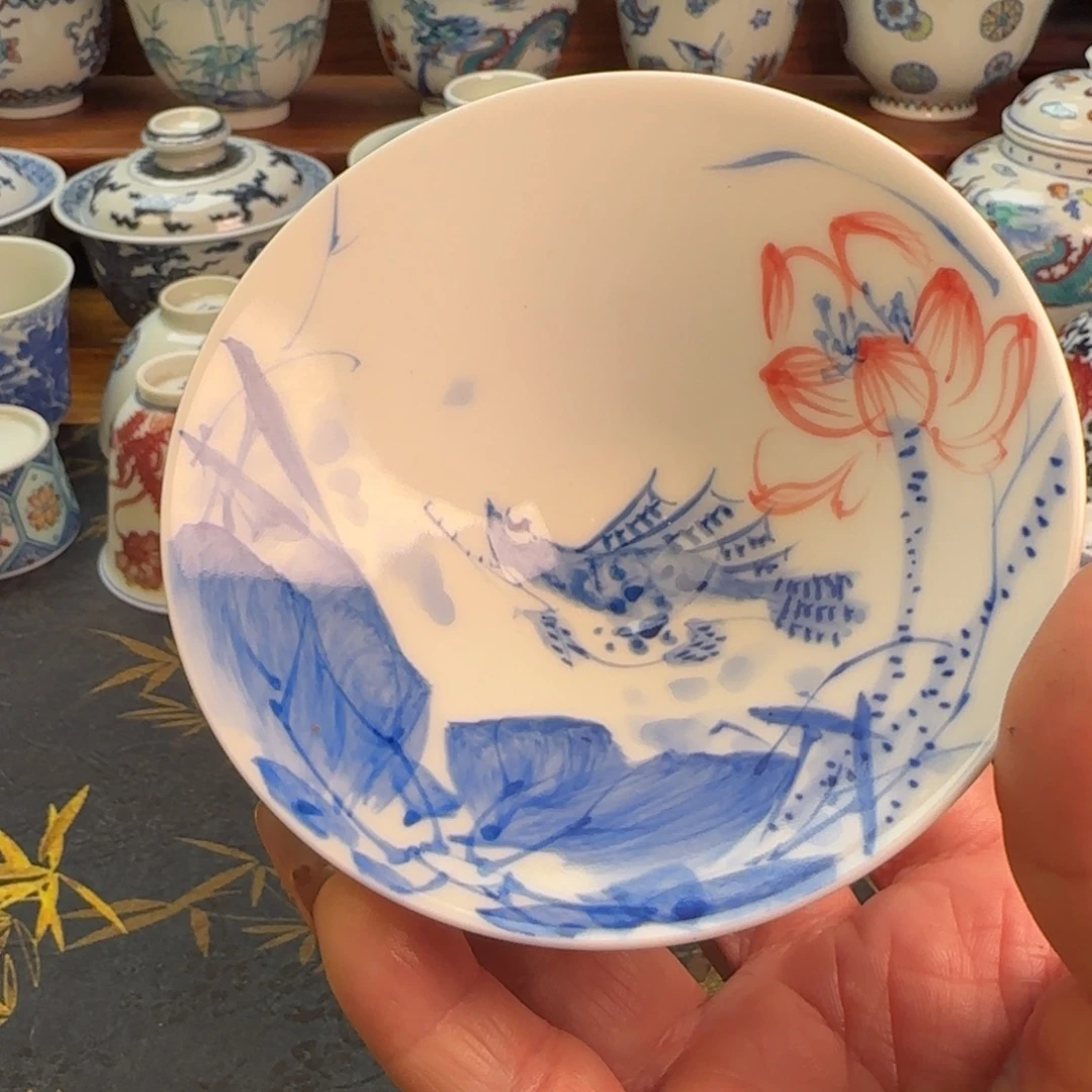 斗笠荷花鳜鱼杯一个