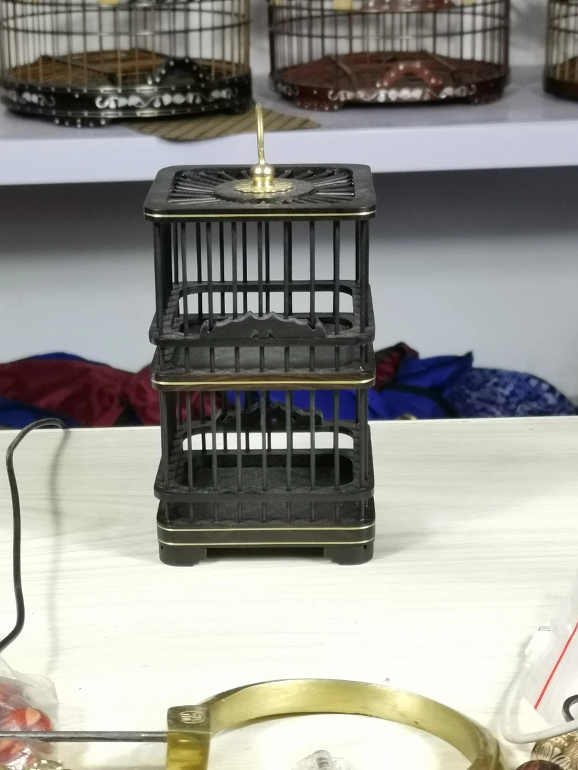 双层蝈蝈笼鸣虫笼子桌面小摆件蝈蝈笼子