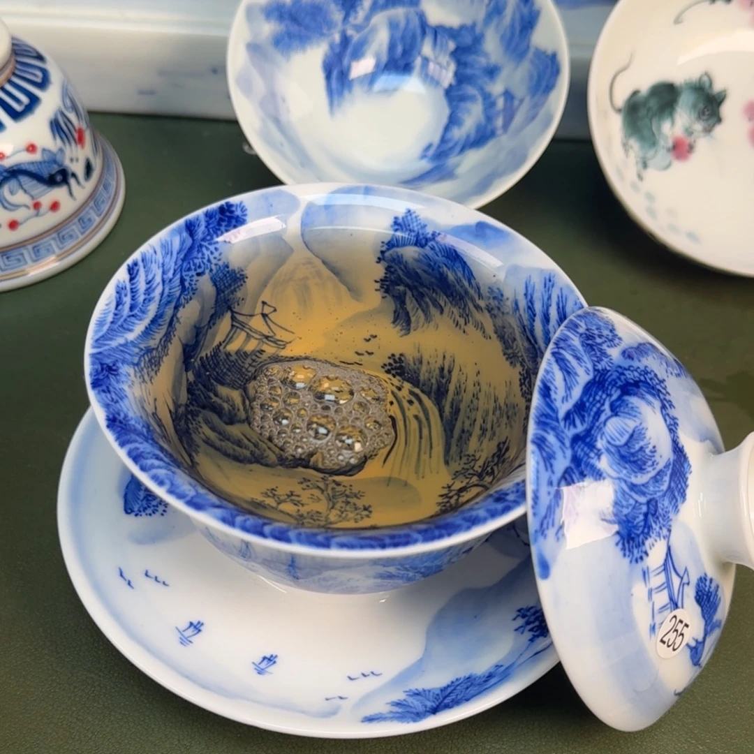 陶瓷景德镇纯手绘茶具圆圆255