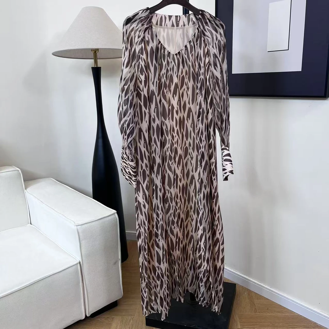 春夏韩版显瘦垂感碎花连衣裙H4427