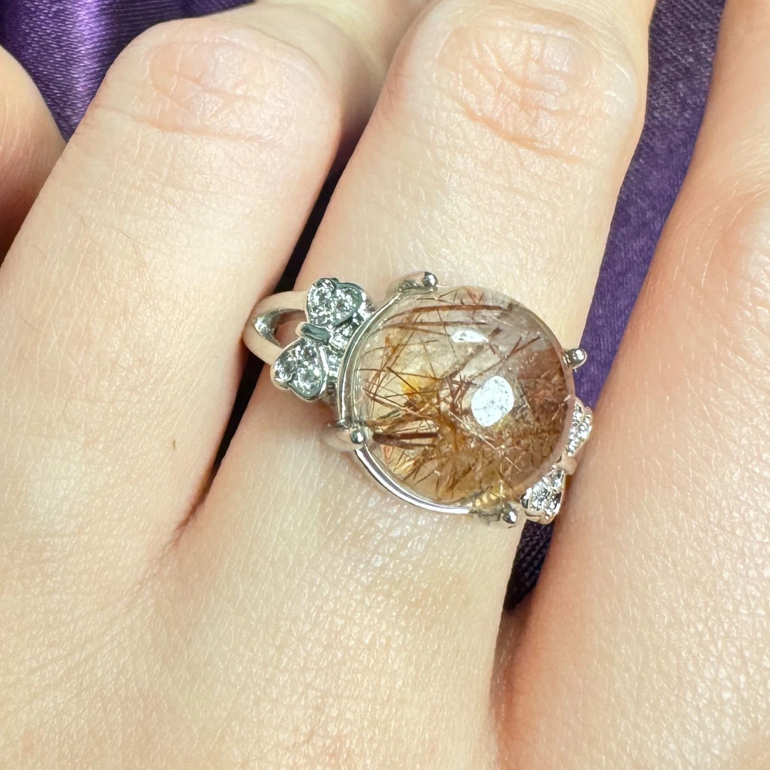 发晶 水晶戒指（天然珠宝多样性发其一）