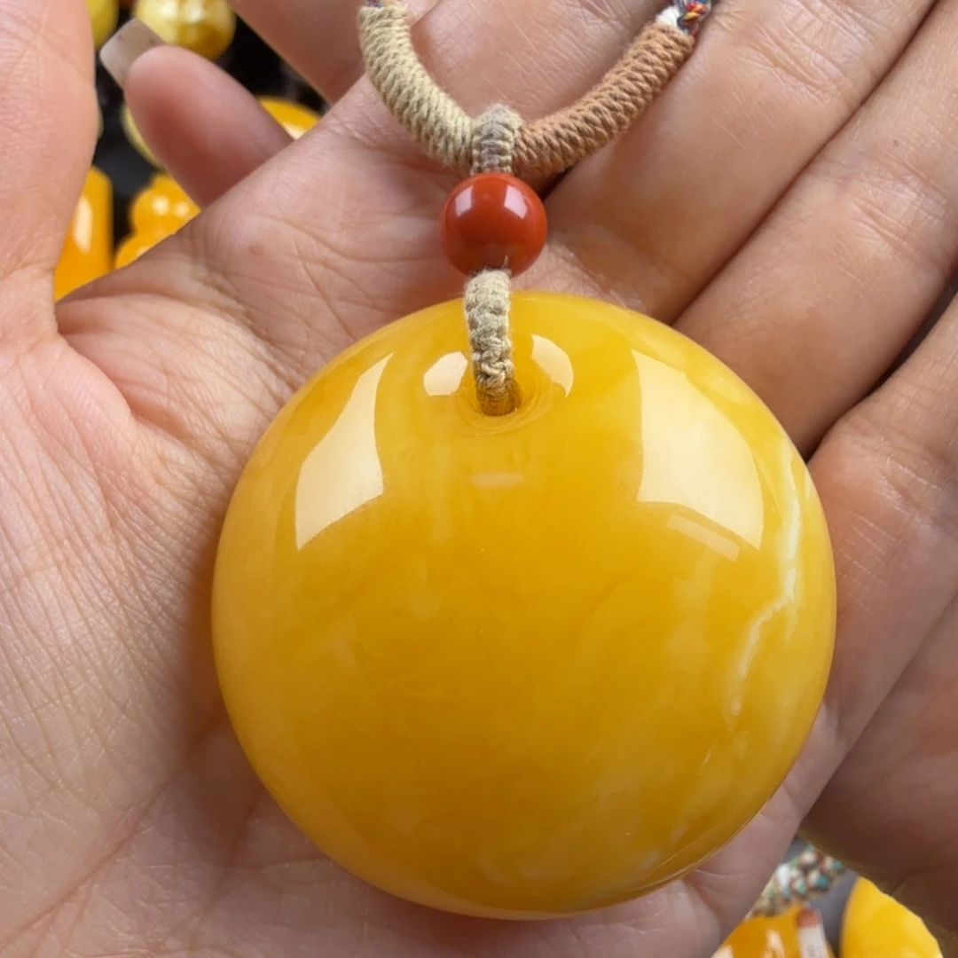 琥珀未镶嵌颈饰纯天然琥珀蜜蜡无优化
