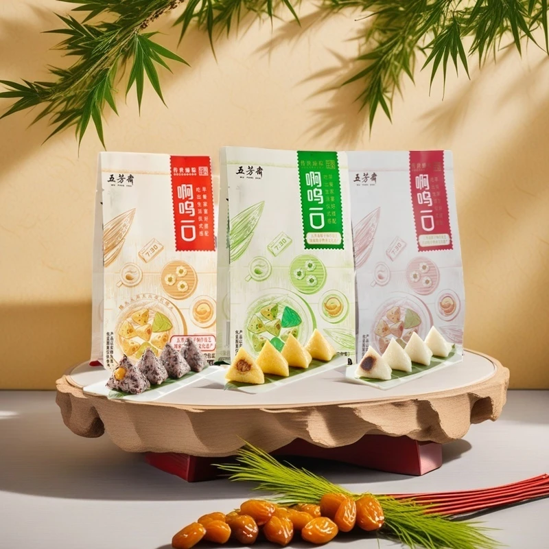 五芳斋嘉兴原汤小鲜猪肉豆沙栗子甜小粽子真空包装迷你一口儿童粽