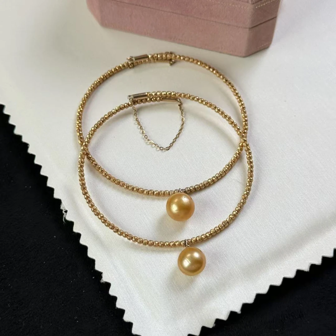 弹力金珠手镯手圈天然色海水南洋金珠手链多样性发货发一AB063