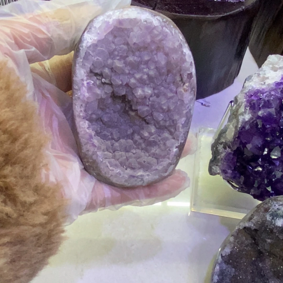 闪***子未镶嵌大型摆件（非配饰）紫晶