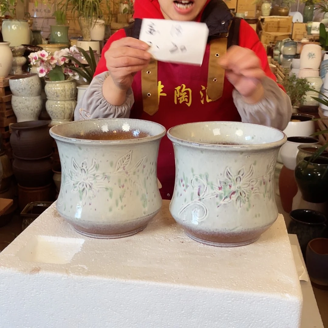 紫砂花盆高度18口径20