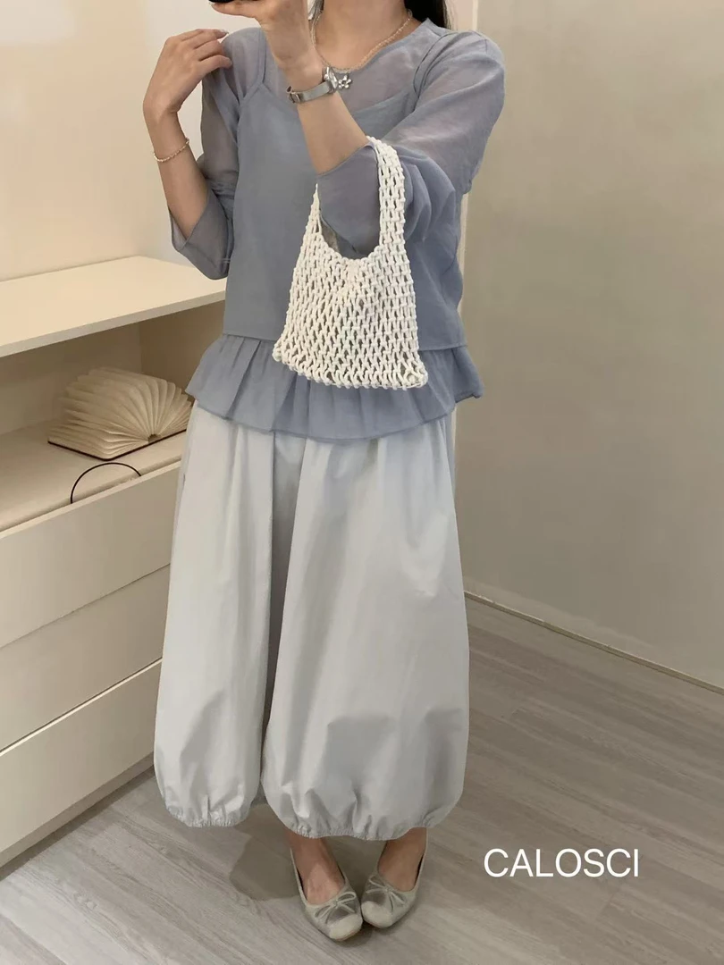 恩熙·春夏韩版宽松上衣两件套3188