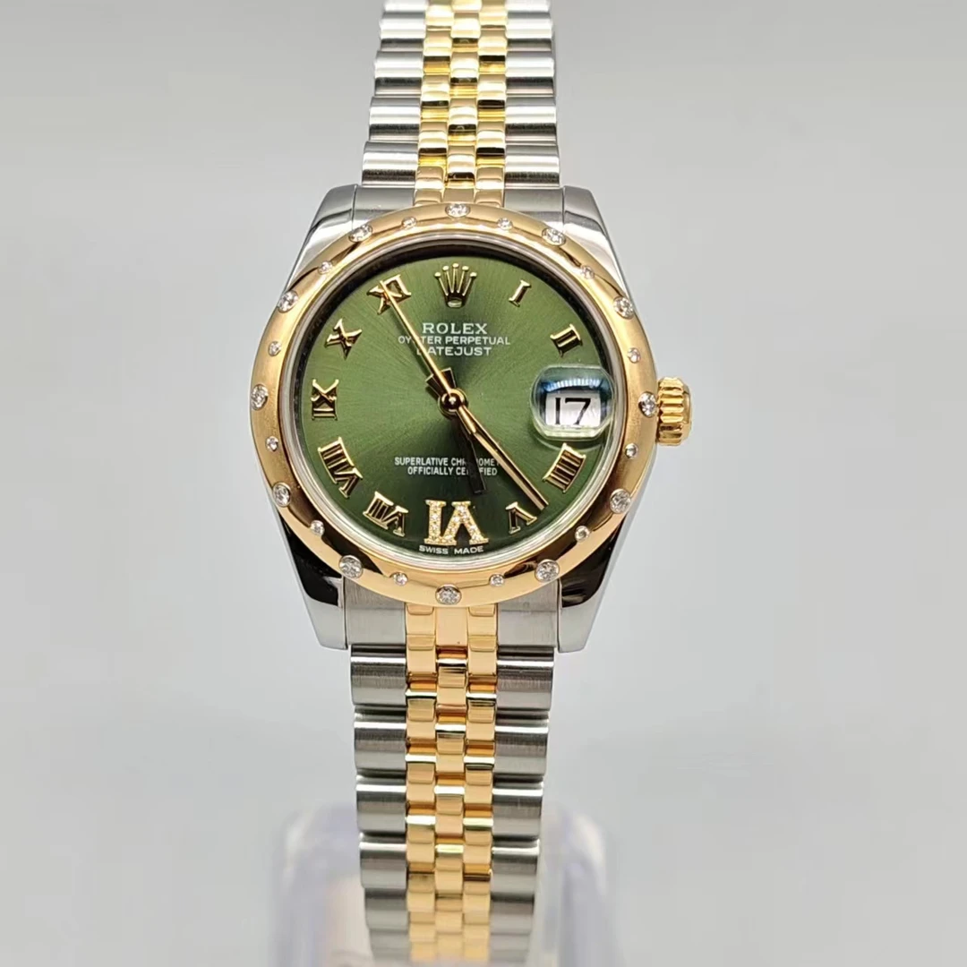 99新 Rolex/劳力士 小橘/绿178343/31mm/原钻翻写/单表