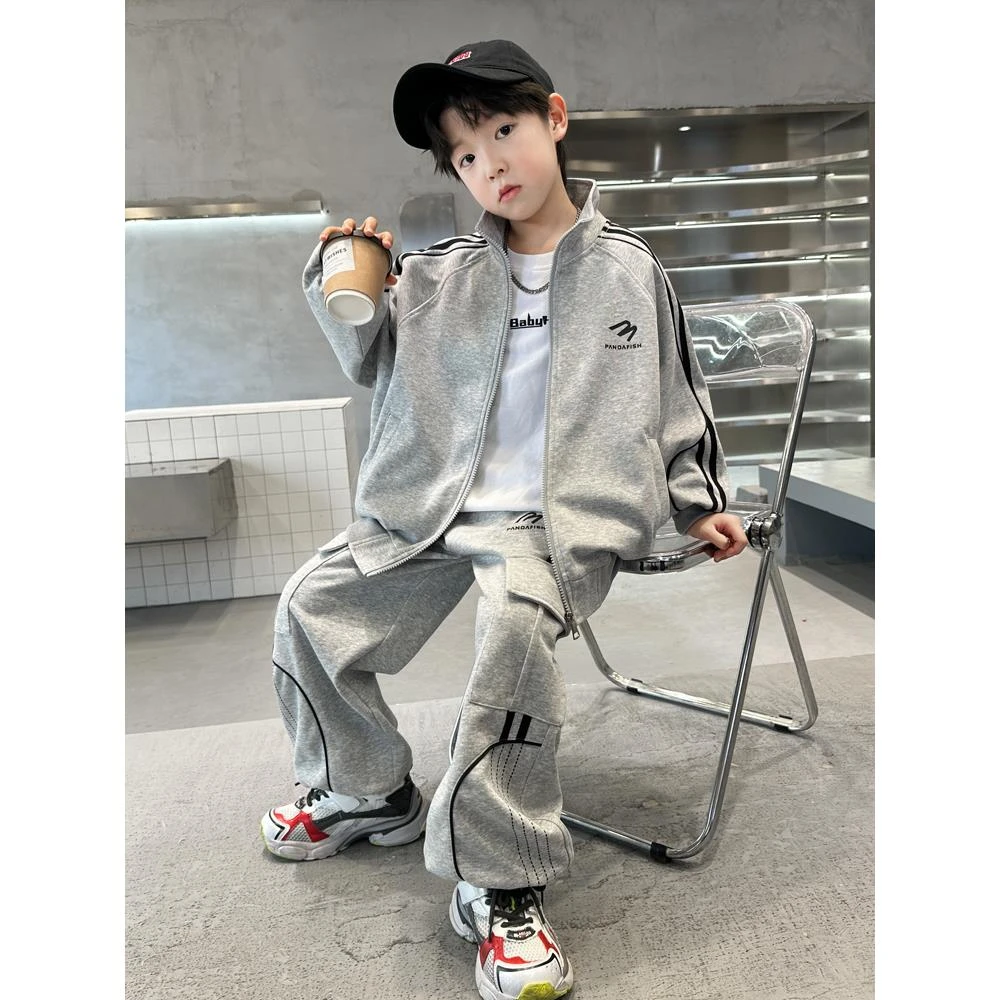 MK&UR.BV儿童装男童套装秋冬款2025新款秋装大童衣服秋季运动男孩