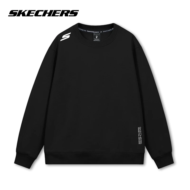 【琥珀流光】斯凯奇圆领卫衣套头休闲长袖男女冬季运动宽松情侣上衣