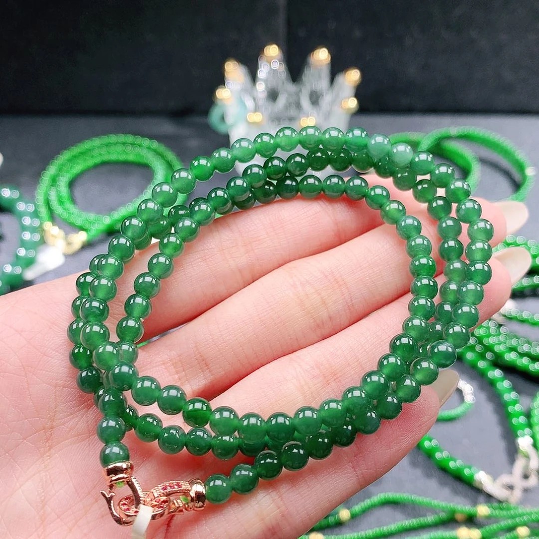 翡翠未镶嵌手串项链