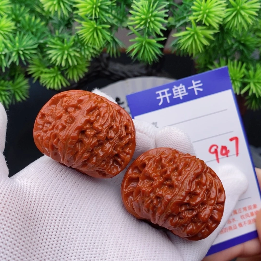 文玩核桃把件42球白947