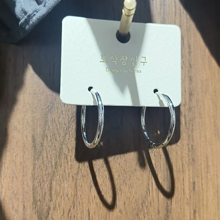 锆石纯铜合金百搭款不挑耳垂的耳环