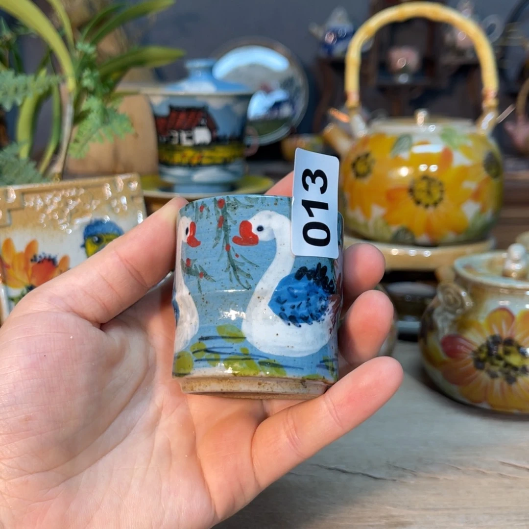 杯素浅陶瓷手工手绘