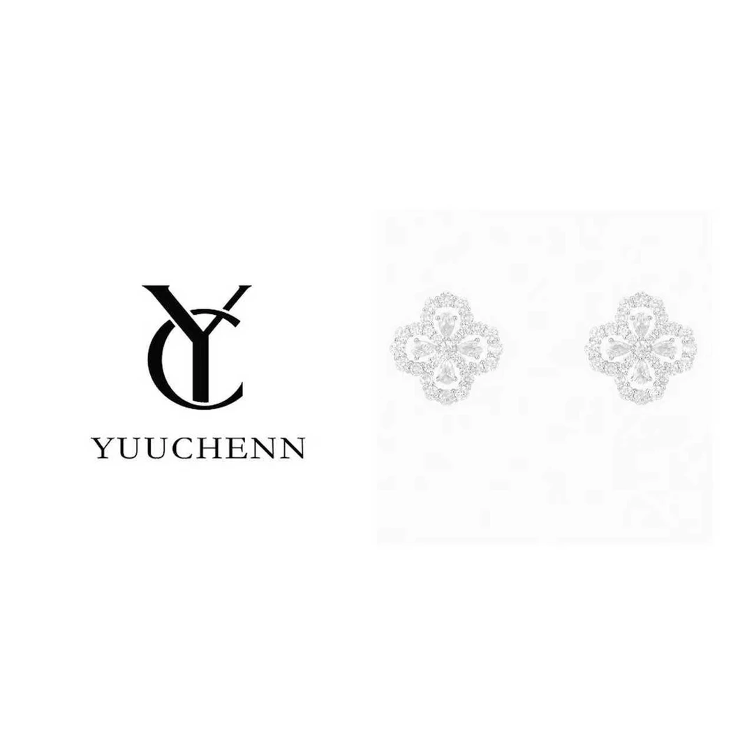 925银莫桑石耳饰 YUUCHENN【Loop系列】 镀K金 轻奢女士耳钉