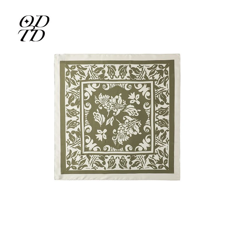 【ODTD】25春夏新款 艺术印花撞色法式小方巾