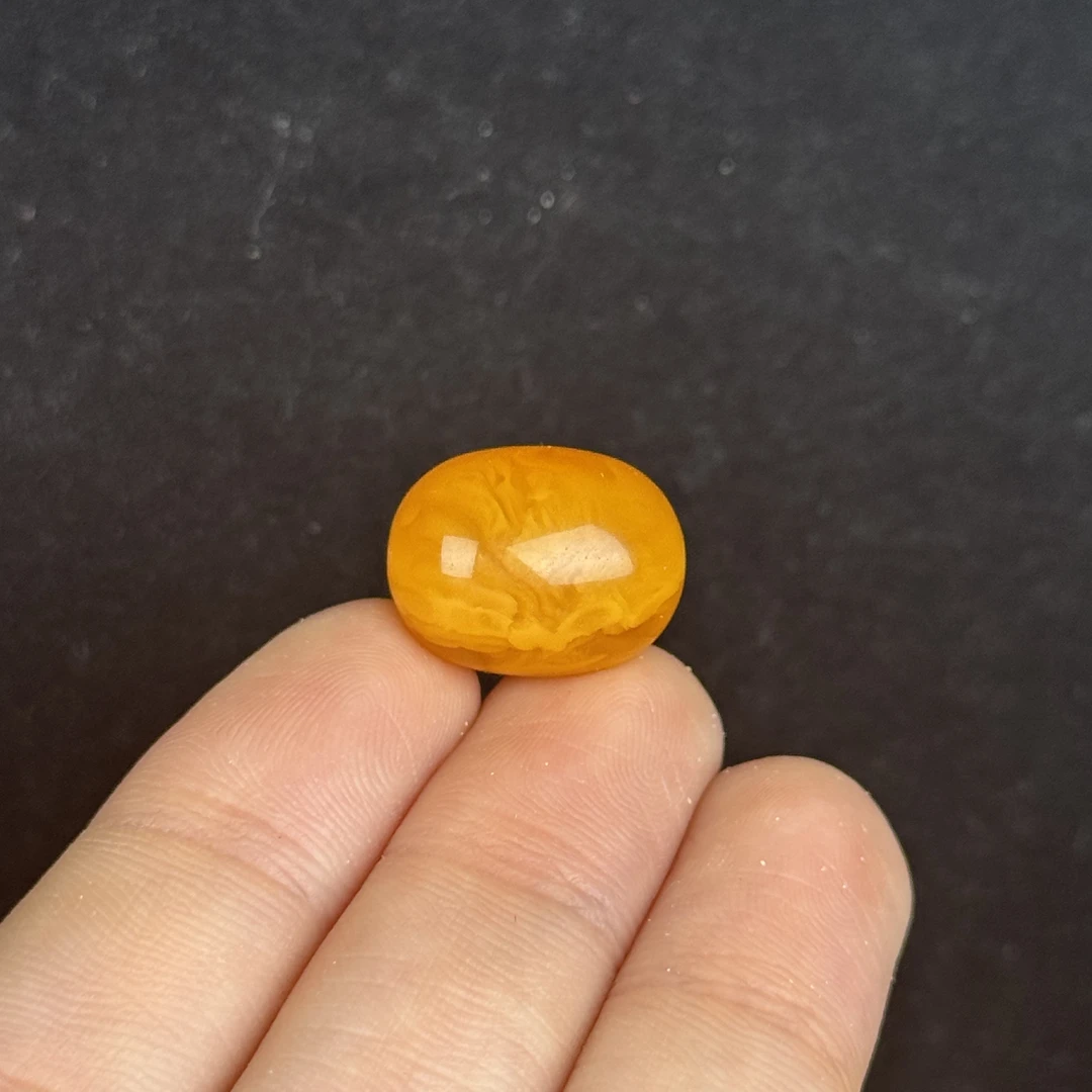 K5083天然原矿蜜蜡 枣珠13.4*17.3mm 支持鉴定假一罚十