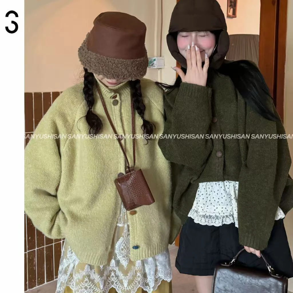 三与十三|松弛漫旅|纯色宽松百搭高领日系毛衣syss