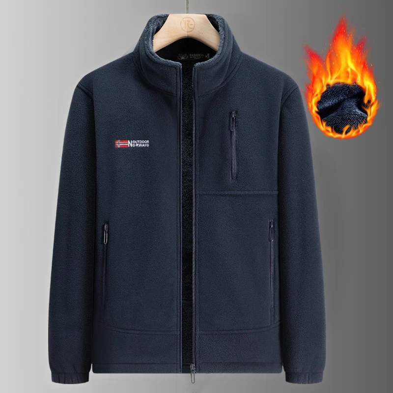 冲锋狼冬季加绒加厚摇粒绒外套男户外防风抗寒保暖抓绒卫衣