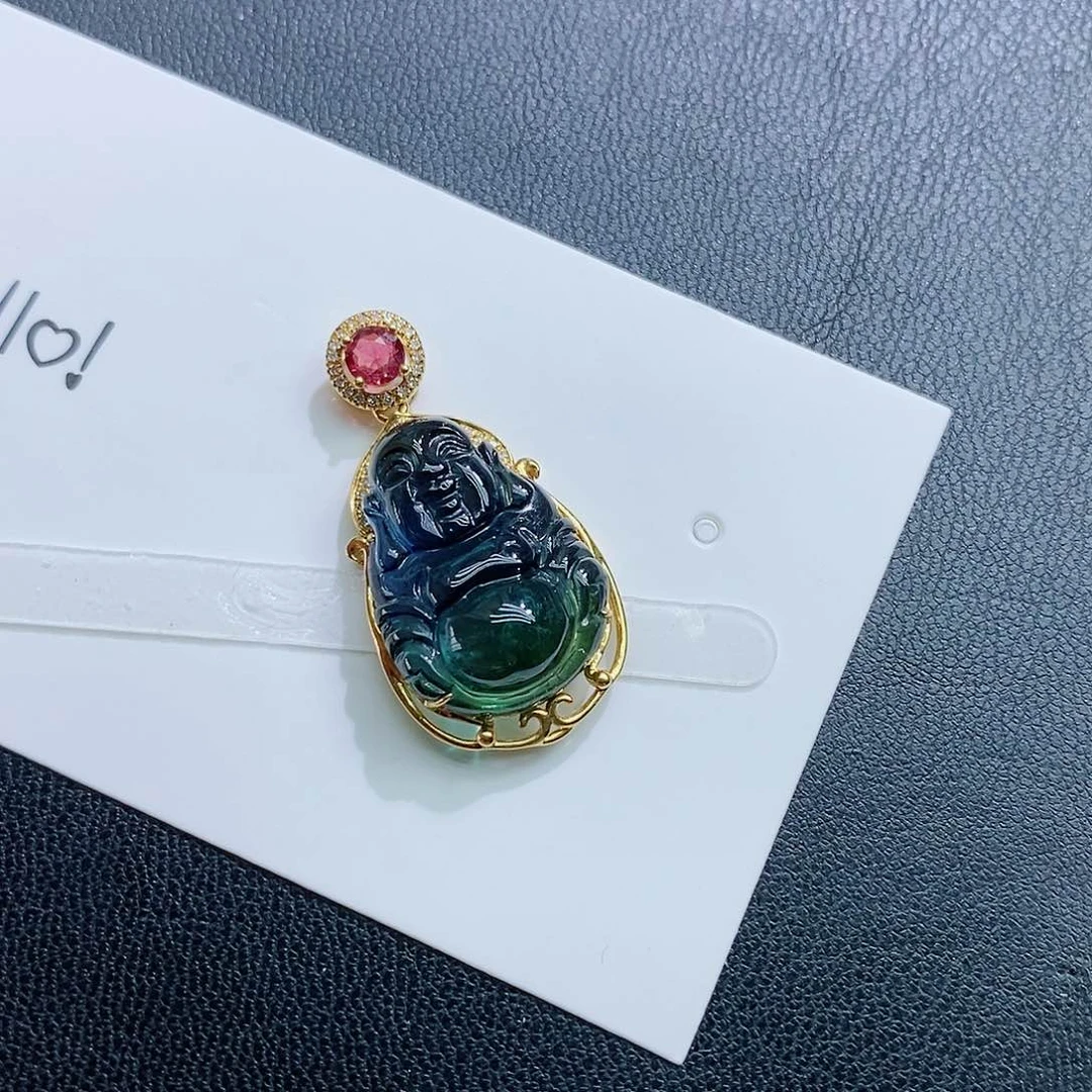 碧玺颈饰未镶嵌w*碧玺吊坠