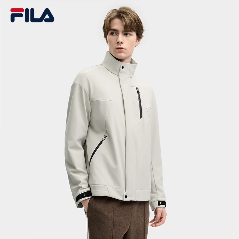 Fila/斐乐男【撞色防水刷毛外套】春季防风保暖运动上衣F11M515503F