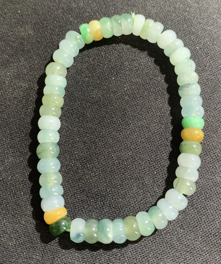 【多宝珠】缅甸天然A货翡翠多宝珠多彩手链送礼女生小孩精致有瑕疵