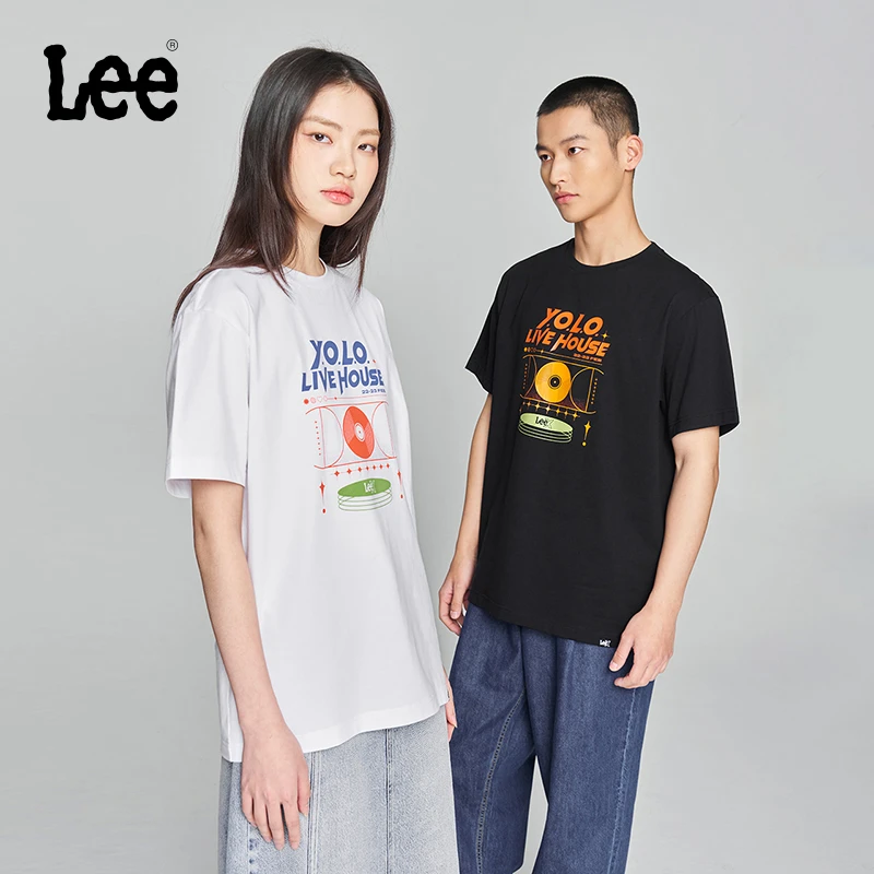 Lee25夏季舒适版圆领Logo印花男女同款短袖T恤潮LUT0098434LE