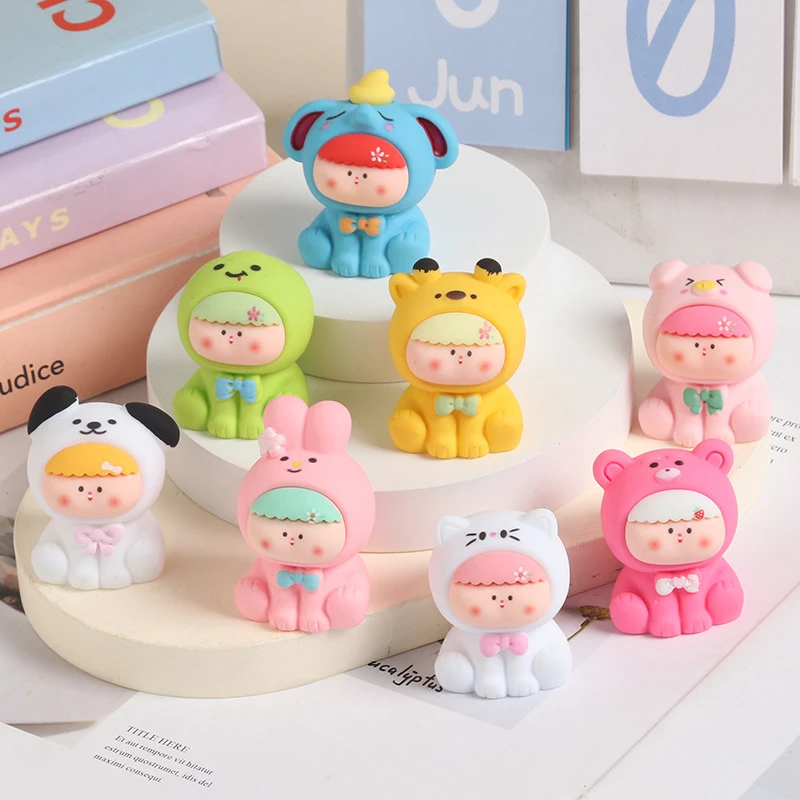 手感漆实色动物莉莉丝 树脂萌粒diy桌面车载小摆件