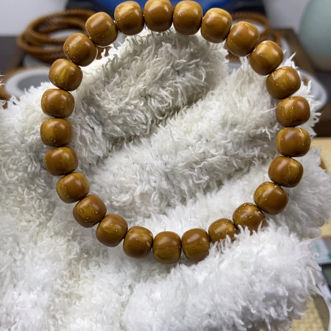 手串紫金鼠实心道珠卡9.5×8.4眼有瑕