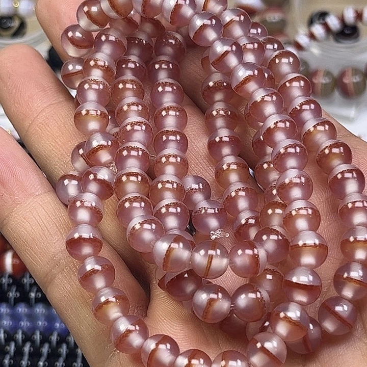 隐***率玛瑙/玉髓未镶嵌手串