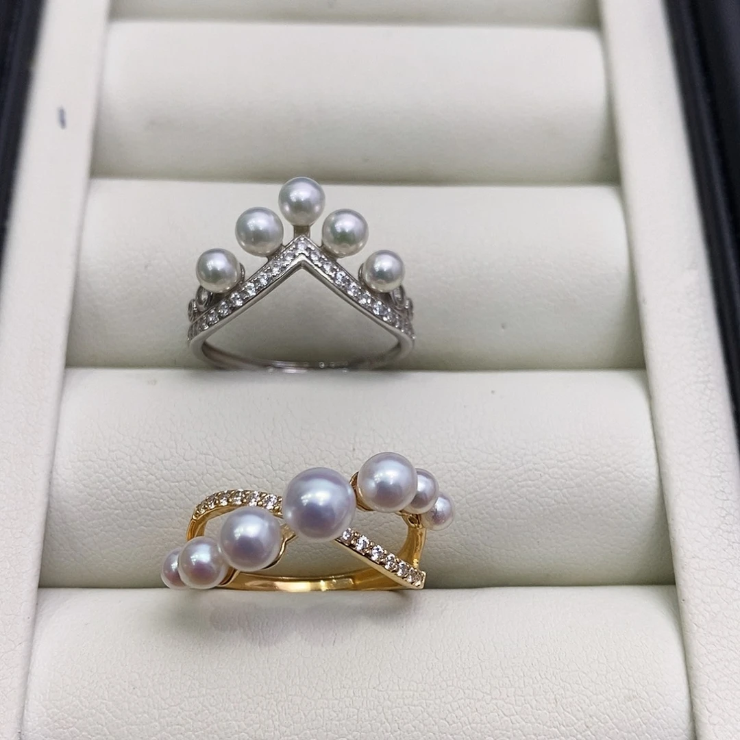 淡水珍珠戒指银S925镶嵌熙***?合并拍