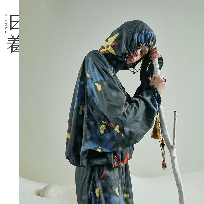 日着寻径短外套女2025新款秋立领宽松休闲运动夹克上衣RD3704W0