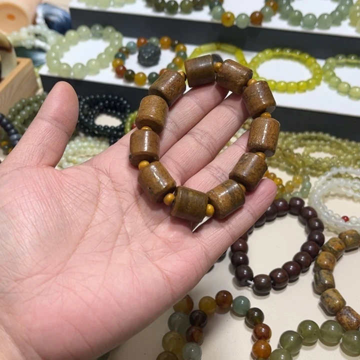 蛇纹石玉未镶嵌手链
