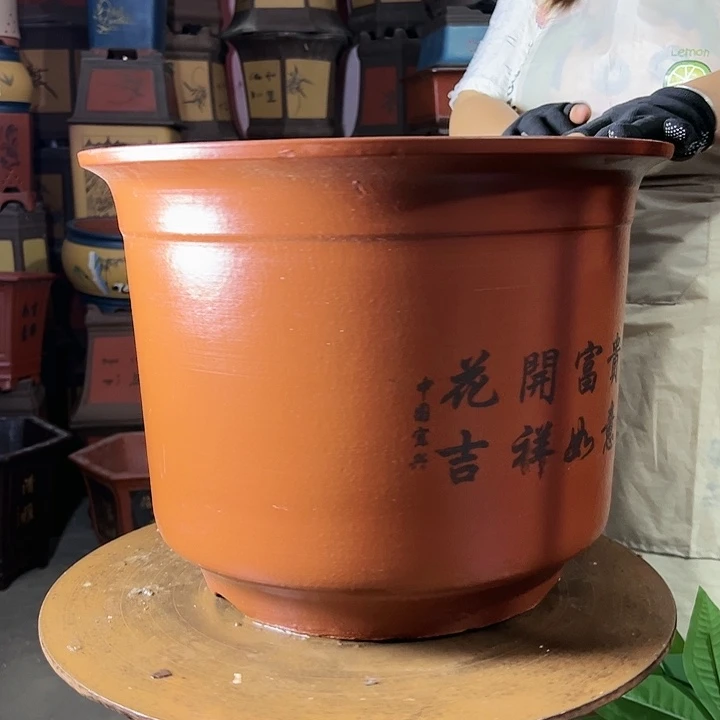 宜兴紫砂花盆48平海