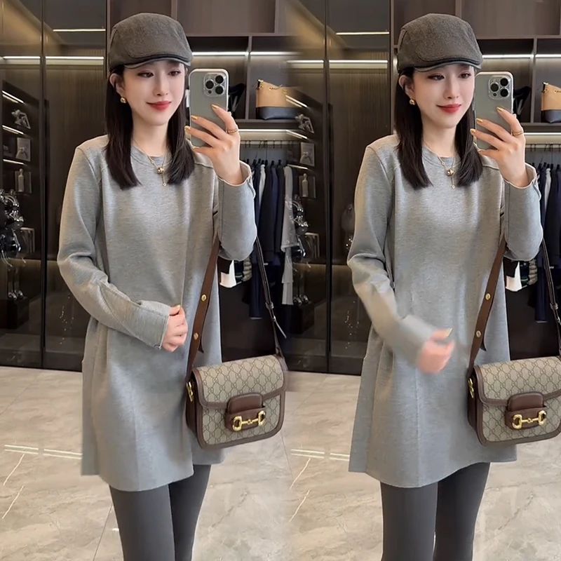 2025秋季新款时尚显瘦气质网红高档女高级百搭宽松大码T桖大衫潮