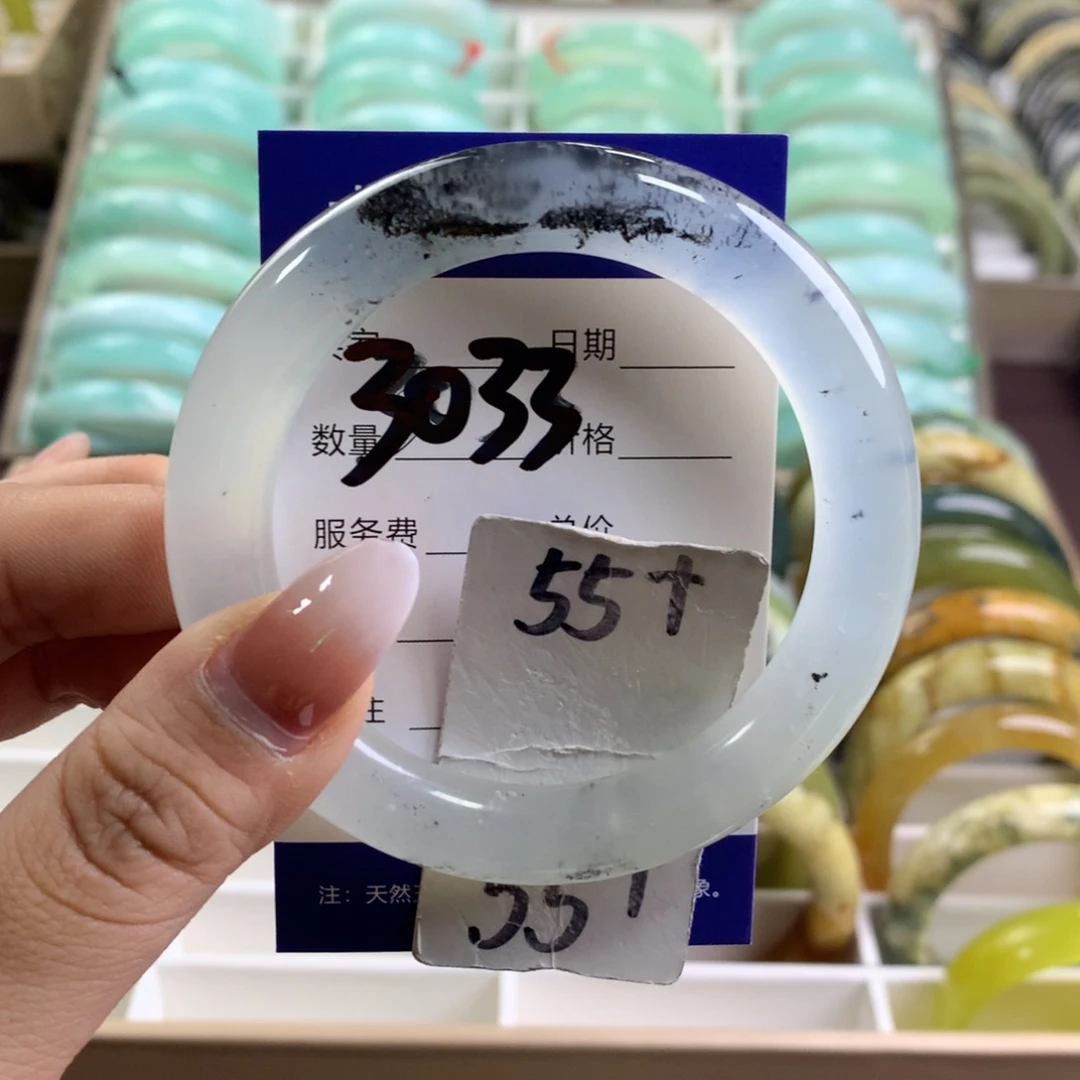 蛇纹石玉未镶嵌手镯3033