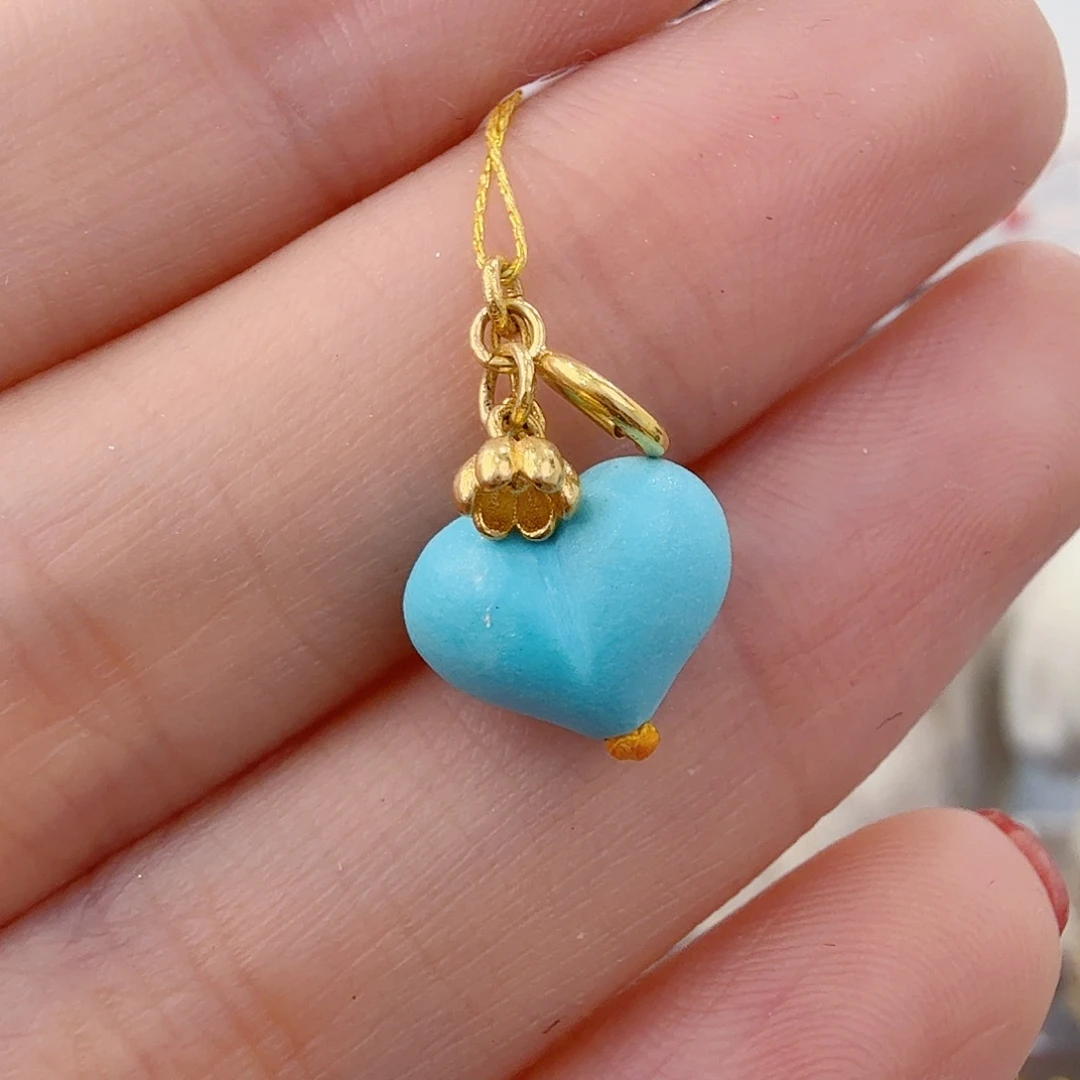 绿松石18K金镶嵌珠宝奇石