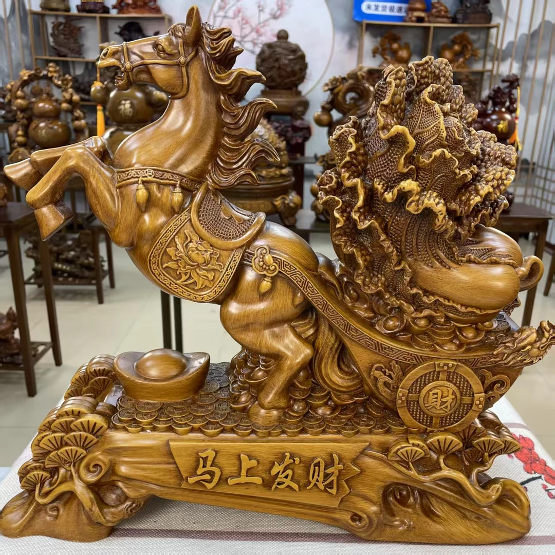 马上发财长29高26马摆件工艺品客厅酒柜玄关装饰办公室桌面2313S